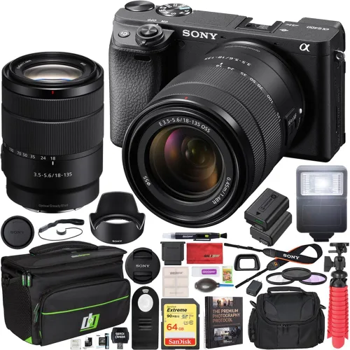 Vista 11 de Sony a6400 - Paquete de cámara sin espejo con lente de 16-50 mm, tarjeta de memoria de 64 GB, suite de edición de fotos y videos, bolsa para cámara