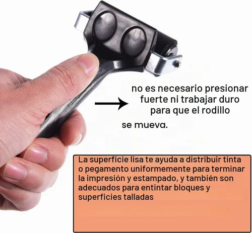 Vista 5 de 2 rodillos de goma, rodillo de pegamento de goma dura para herramientas de construcción, estampado, estampado, aplicación de pegado, 3.8 pulgadas