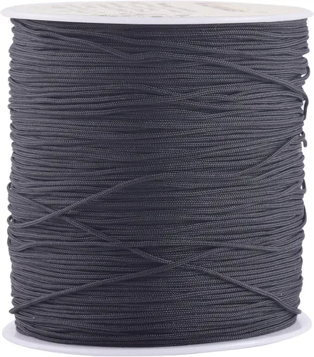 Vista 142 de KONMAY 1 rollo de cuerda de nailon de 150 yardas, trenzado de 0.016 in de nailon Shamballa Macramé/cordón de cuentas, cordón de nudo chino, cuerda