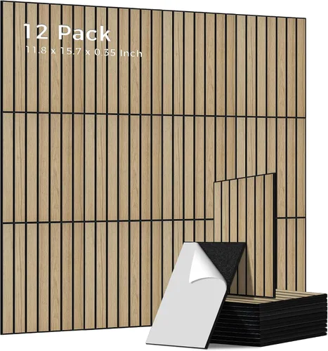 Vista 32 de Paquete de 4 paneles acústicos absorbentes de sonido, 47.2"x23.6" (47.2 x 23.6 pulgadas) paneles de amortiguación de sonido, paneles decorativos