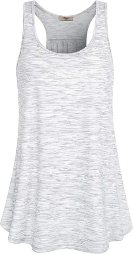 Vista 11 de Cestyle - Camiseta sin mangas para mujer, cuello redondo, corte holgado, para entrenamiento