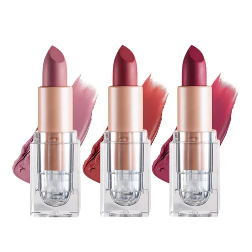 Vista 16 de IONSGAKO Lápiz labial mate nude aterciopelado, brillo de labios, no se decolora, no se pega a la copa, lápiz labial color nude, tinte de labios