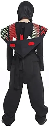 Vista 4 de Disfraz de Halloween para niños disfraz de Ninja de lujo de serpiente disfraz de juego de simulación para niños