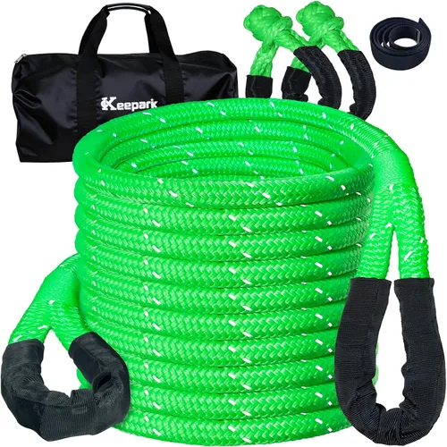 Vista 11 de Kinetic Recovery - Kit de cuerda de remolque de recuperación - 35% elástica, 5/8 pulgadas x 20 pies, correa de remolque de resistencia a la rotura