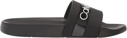 Vista 6 de Calvin Klein Men's Alongi Slide Sandalia, NegroBlanco 001