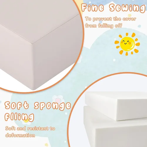 Vista 3 de Merax Juguetes de escalada para niños pequeños, juego de escalada y gateo suave para interiores, bloques de espuma suave para escalar, gatear, 6