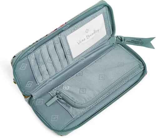 Vista 2 de Vera Bradley Women's Cotton Bifold Wallet with RFID Protection