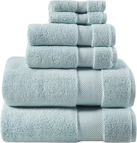 Vista 2 de Madison Park Signature Splendor - Juego de toallas de baño de lujo 100% algodón, suave, felpa de 1000 GSM, pesadas, calidad de hotel, cero torsión