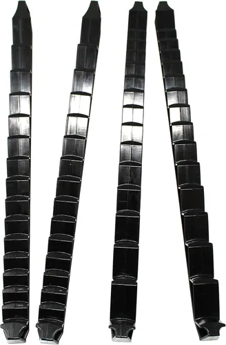 Vista 2 de JSP Manufacturing Plástico de perfil bajo 30 herramienta llave organizador riel 4 piezas conjunto - multicolor (negro)