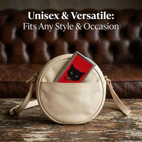 Vista 5 de Vintage Art Deco - Funda versátil para tarjetas y efectivo, cartera delgada de metal para mujeres y hombres, tarjetas de visita de identificación