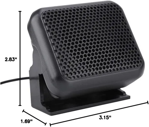 Vista 10 de Altavoz externo con cable, NSP-100 Mini altavoz externo micrófono de radio móvil para radios de coche Kenwood Ham con un altavoz de 3 W