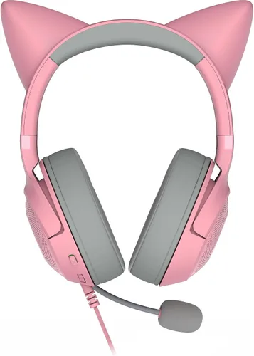 Vista 9 de Razer Kraken Kitty V2 Auriculares USB con cable orejas de gatito RGB Chroma - Iluminación reactiva de transmisión - Micrófono cardioide HyperClear