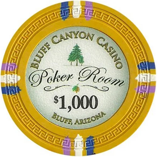 Vista 7 de Claysmith Gaming Bluff Canyon Poker Chip - Compuesto de arcilla pesada de 0.48 oz, paquete de 50