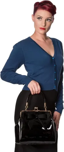 Vista 4 de Dancing Days American Vintage Rockabilly Retro 50s Top Handle Bolso Bolso - Negro (Talla única)
