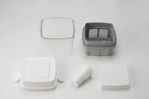 Vista 2 de Roichen Minew fabricante de yogur griego, hecho en casa, colador de suero, fabricante de yogur grueso, colador fácil, filtro inoxidable, no eléctrico
