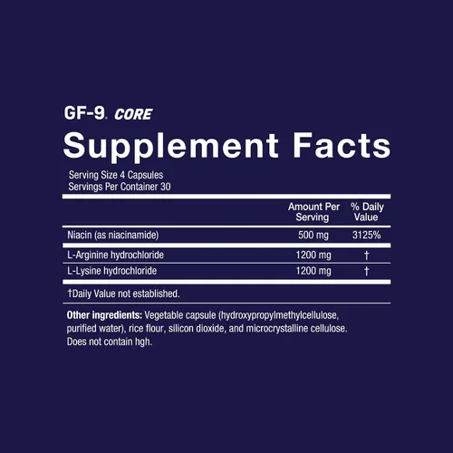 Vista 6 de GF9 Core Apoyo natural de HGH Envejecimiento saludable Rendimiento