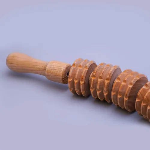 Vista 3 de Herramienta de madera curvada del masaje del rodillo del cuerpo, woodtherapy colombiano