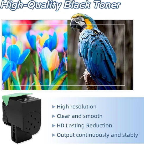 Vista 4 de C231HK0 Cartucho de tóner negro compatible con Lexmark C2325 C2325dw MC2325 MC2325adw C2425 C2425dw MC2425 MC2425adw C2535 C2535dw MC2535adwe