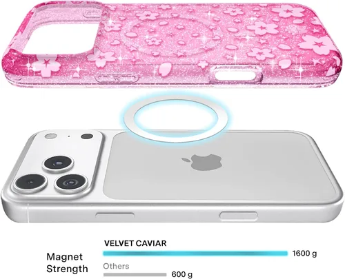 Vista 1168 de VELVET CAVIAR Funda para iPhone 15, compatible con MagSafe, probada contra caídas de 10 pies, fundas protectoras de diseño, leopardo color rosa