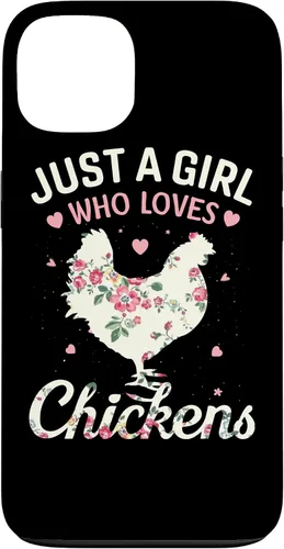 Vista 7 de Just A Girl Who Loves Chickens, Floral Farmer Girl Case for iPhone 17