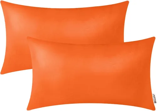 Vista 41 de BRAWARM Fundas de almohada de cuero sintético de 16 x 16 pulgadas - Juego de 2 fundas de almohada de cuero negro, fundas de almohada de cuero teñido