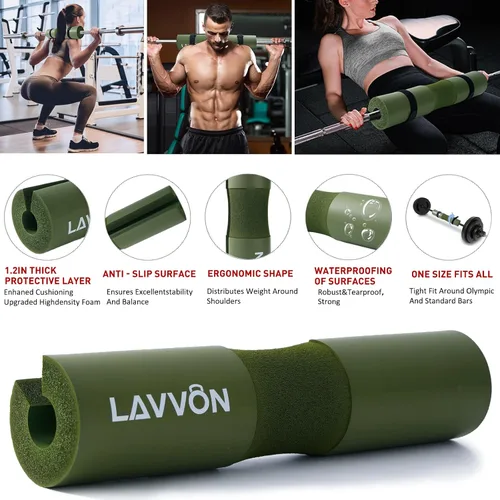 Vista 3 de Barbell Pad Set - Hip Thrusts Pads for Squat&Lunges/Bench Press Bar Padding