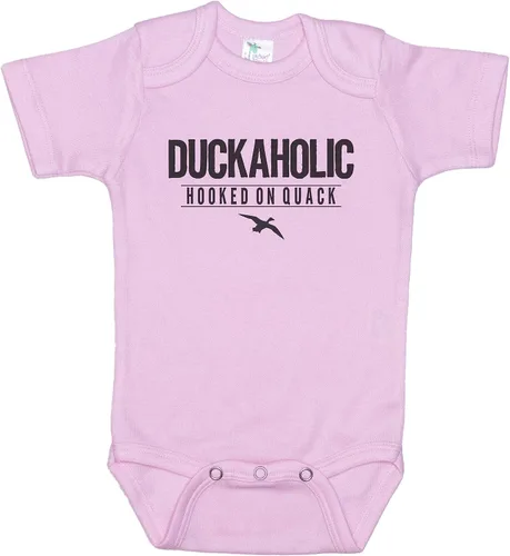 Vista 7 de Mono de caza de patos/Duckaholic/Body súper suave/traje de ave acuática para bebé/diseño sublimado Gris L