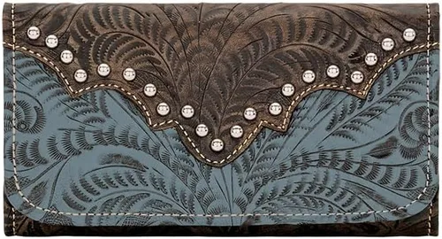 Vista 6 de American West Cartera de tres pliegues Annie's Secret para mujer, color marrón antiguo, talla única