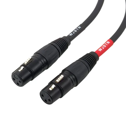Vista 4 de Cable XLR a 1/4 TRS de 0.250 in de doble canal a 3 pines XLR hembra XLR a 1/4 estéreo equilibrado adaptador de micrófono de 1 pie