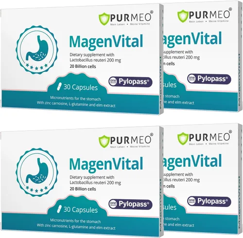 Vista 10 de purmeo Probióticos 5 en 1 de alta potencia H. Pylori, 1 por día, soporte gástrico, comodidad digestiva y protección del revestimiento estomacal