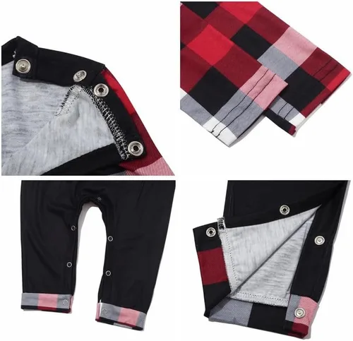 Vista 4 de JLTDS Ropa familiar Mommy Me Holiday Conjuntos de trajes a juego