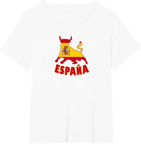 Vista 24 de Spain Espana with Bull and National Flag/Present T-Shirt Asphalt Grey