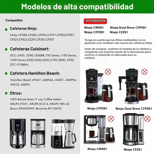 Vista 4 de Filtro de café reutilizable #4 en forma de cono permanente de 6 a 10 tazas de acero inoxidable para Cuisinart Maker Ninja Coffee Bar Brewer - Libre