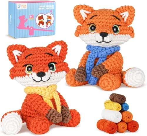 Vista 10 de Gipony Kit de ganchillo para principiantes, kits de animales de ganchillo, kit de ganchillo para principiantes, aprende a ganchillo con tutoriales