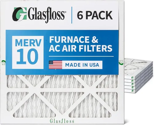 Vista 5 de Glasfloss ZL 8x8x1 MERV 10 (FPR 5-6) Filtros de aire para caldera/aire acondicionado. (Caja de 6). Tamaño real: 8 x 8 x 7/8