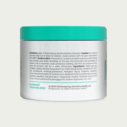 Vista 6 de AmLactin Calm & Renew Body Butter - Hidratante terapéutico para el cuidado de la piel para pieles sensibles, exfoliante sin arrugas y crema corporal
