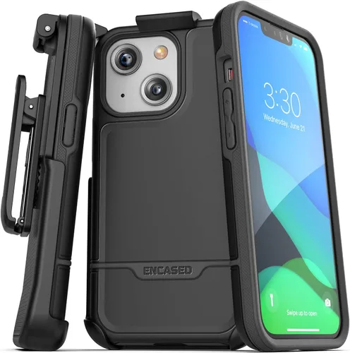 Vista 15 de ENCASED Funda para cinturón con clip para iPhone 11 (2019 Rebel Armor) Funda protectora resistente de cuerpo completo con soporte (Negro)