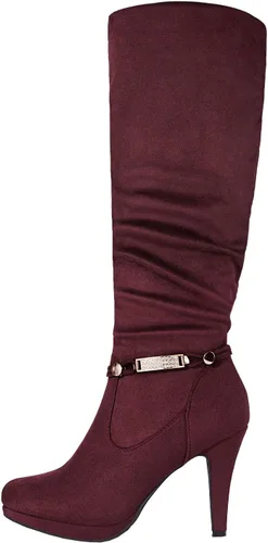 Vista 2 de DREAM PAIRS - Botas de tacón alto con plataforma, a la rodilla, para mujer