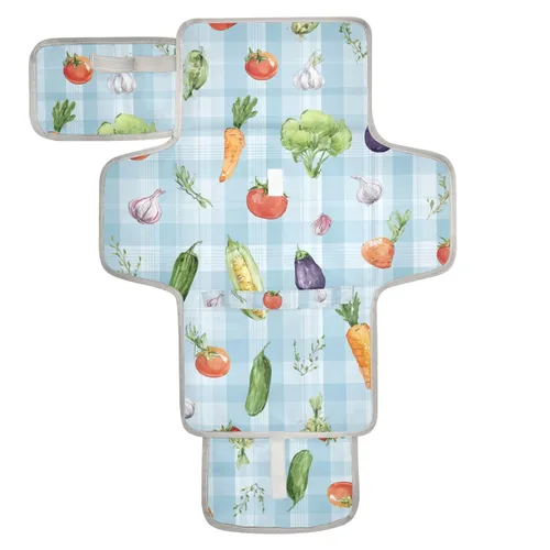 Vista 11 de Cambiador de pañales portátil con estampado de vaca beige y negro, impermeable, plegable, tapete cambiador de pañales de viaje para bebés, regalos