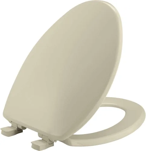 Vista 10 de Bemis 7300SLEC - Asiento de inodoro de cierre lento con bisagras fáciles de limpiar y asiento de plástico duradero, fabricado en EE. UU., alargado