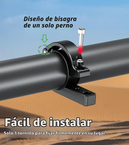 Vista 2 de VAZESWIN 2 PCS Soportes para Barra de Luz UTV, Soportes de Montaje de LED de Aleación de Aluminio Sólido para ATV UTV Camión, Abrazaderas de Barra