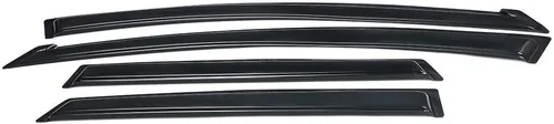 Vista 8 de Compatible con Nissan Rogue 2009-2013 2014-2015 Rougue Select Slim Style Window Visor IKON MOTORSPORTS, Acrylic, Unpainted, Black, Sun Rain Shade