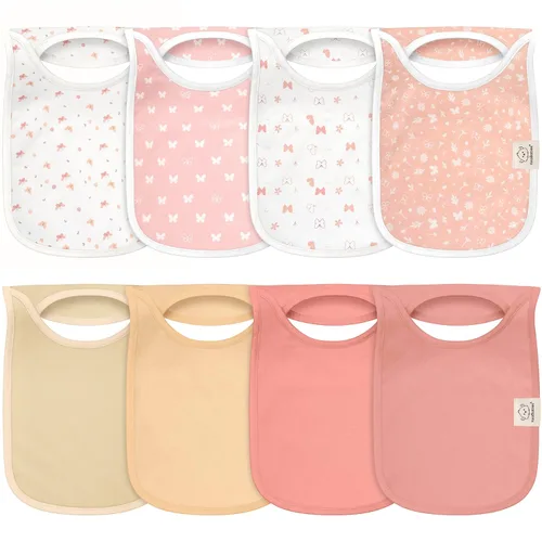 Vista 16 de KeaBabies Paquete de 8 Baberos para Niños y Niñas, Baberos sin Botones para Babear, Dentición de Bebés Niñas y Niños Pequeños, Recién Nacidos