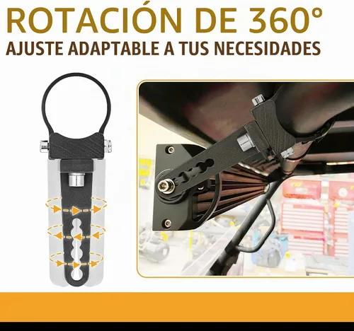 Vista 4 de Wsays Abrazaderas de Barra Antivuelco Lateral Personalizada de 1.75'' para Jaula de Seguridad, Soporte de Montaje de Luz LED Compatible con Ranger