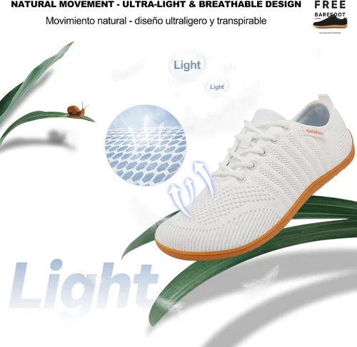 Vista 7 de Geweo Zapatos minimalistas unisex Suela sin caída Puntera ancha Comodidad más flexible Movimiento natural en forma de pie Zapatos deportivos