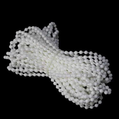 Vista 3 de MEETOOT Blinds Pull Bead Chain Repairer Kit 10 Meter 10.94 Yards Plastic Roller Blind Roman Vertical Shade Beaded Chain Pull Cord Window Curtain