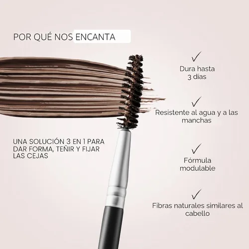 Vista 6 de WUNDER2 WUNDERBROW Gel de cejas de larga duración para maquillaje de cejas a prueba de agua, color castaño (el embalaje puede variar)