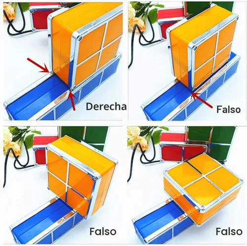 Vista 5 de 7 piezas apilables de luz nocturna 3D rompecabezas de juguete de 7 colores bloques mágicos de inducción entrelazados LED novedad lámpara
