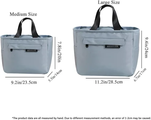 Vista 2 de Bolsa de almuerzo para adultos, bolsa térmica con aislamiento, bolsas de almuerzo reutilizables para mujeres/hombres para oficina, trabajo, picnic