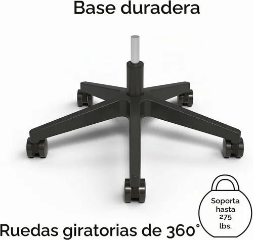 Vista 8 de Staples - Silla ergonómica para tareas, tela, color negro, base giratoria